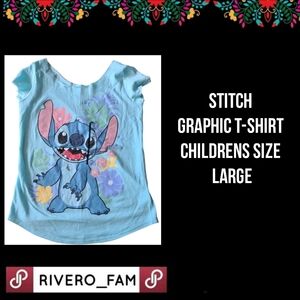 STITCH GRAPHIC T-SHIRT |  CHILDRENS | SIZE LARGE